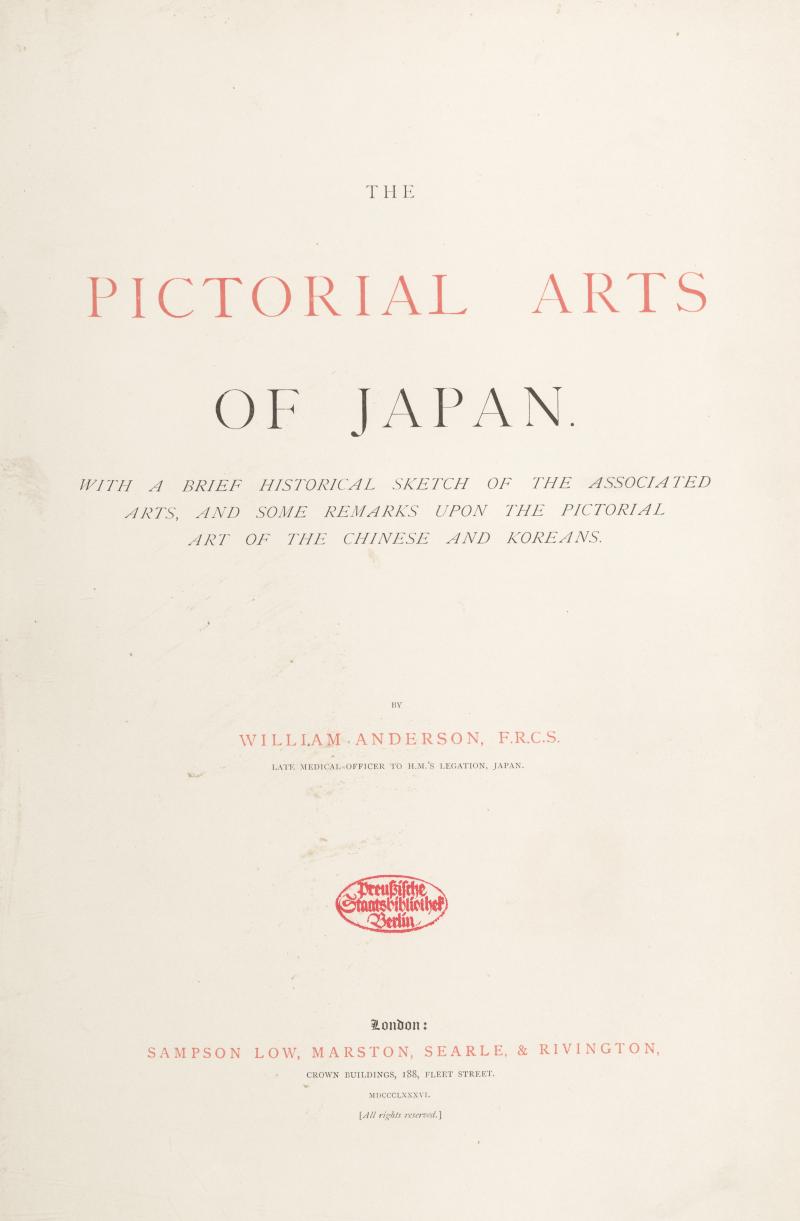 Digitalisierte Sammlungen der Staatsbibliothek zu Berlin Werkansicht: The  pictorial arts of Japan: with a brief historical sketch of the associated  arts and some remarks upon the pictorial art of the Chinese and