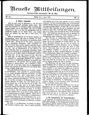 Neueste Mittheilungen vom 08.06.1882