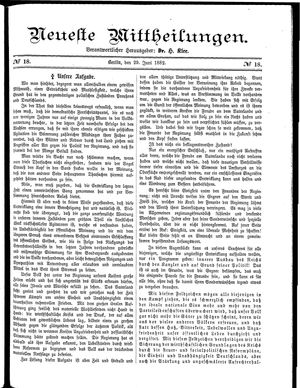 Neueste Mittheilungen vom 29.06.1882