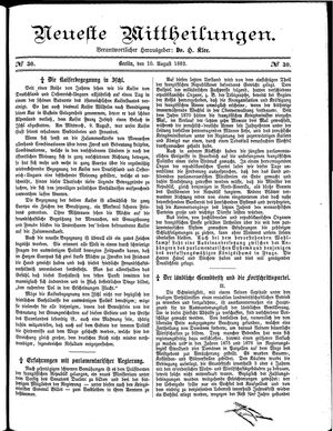 Neueste Mittheilungen vom 10.08.1882