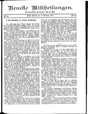 Neueste Mittheilungen vom 13.09.1882