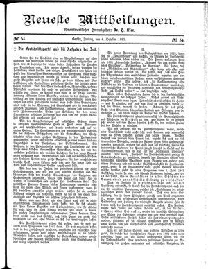 Neueste Mittheilungen vom 06.10.1882