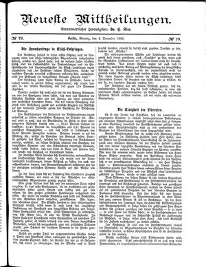 Neueste Mittheilungen vom 04.12.1882