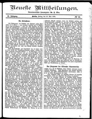 Neueste Mittheilungen vom 23.05.1884