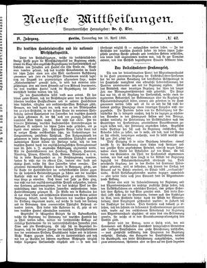 Neueste Mittheilungen vom 16.04.1885