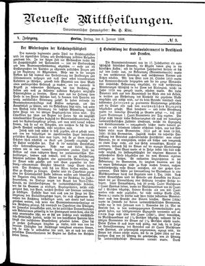 Neueste Mittheilungen vom 08.01.1886