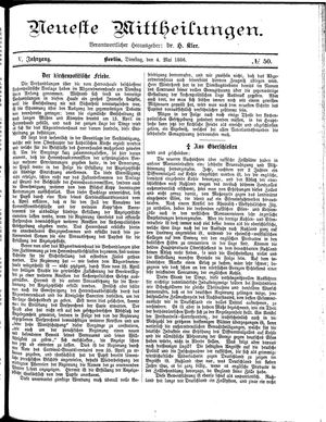 Neueste Mittheilungen vom 04.05.1886