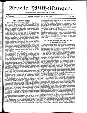 Neueste Mittheilungen vom 08.05.1886