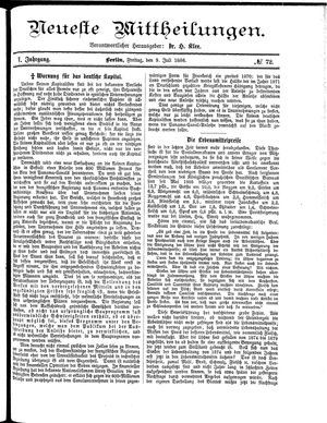 Neueste Mittheilungen vom 09.07.1886