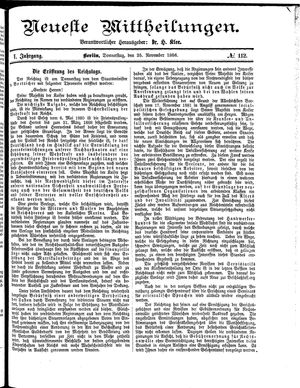 Neueste Mittheilungen vom 25.11.1886