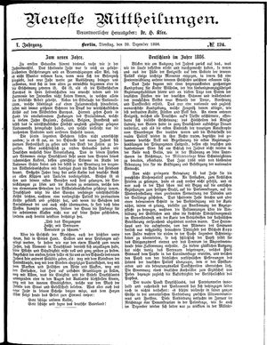 Neueste Mittheilungen vom 28.12.1886