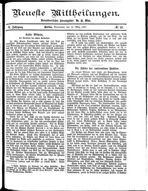 Neueste Mittheilungen vom 12.03.1887