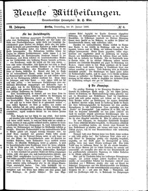 Neueste Mittheilungen vom 19.01.1888