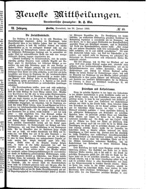 Neueste Mittheilungen vom 28.01.1888