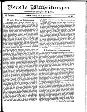 Neueste Mittheilungen on Feb 13, 1888
