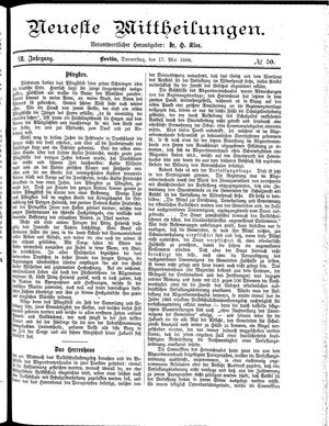 Neueste Mittheilungen vom 17.05.1888