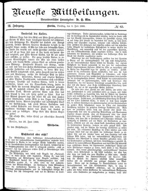 Neueste Mittheilungen on Jul 3, 1888