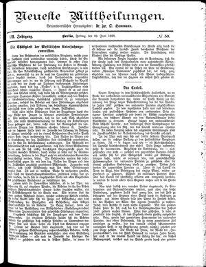 Neueste Mittheilungen on Jun 28, 1889