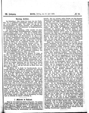 Neueste Mittheilungen vom 12.07.1889