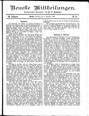 Neueste Mittheilungen vom 03.12.1889