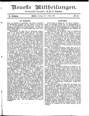 Neueste Mittheilungen vom 04.03.1890