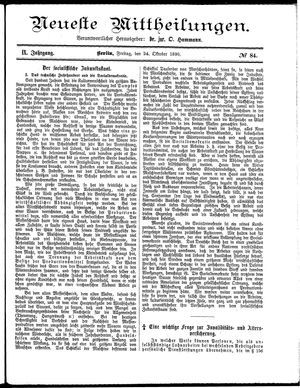 Neueste Mittheilungen on Oct 24, 1890