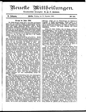 Neueste Mittheilungen vom 30.12.1890