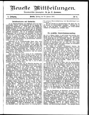Neueste Mittheilungen vom 23.01.1891