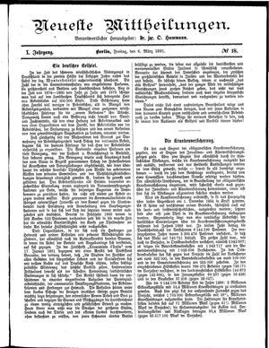 Neueste Mittheilungen vom 06.03.1891