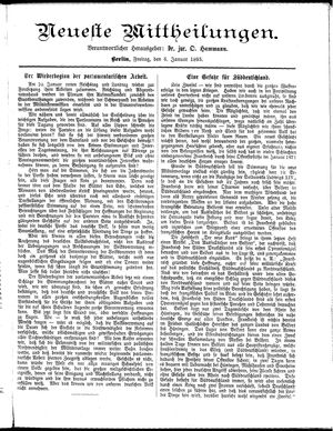Neueste Mittheilungen vom 06.01.1893
