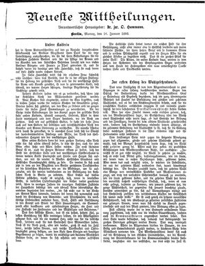 Neueste Mittheilungen vom 16.01.1893