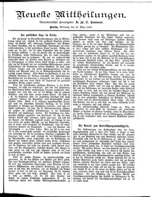 Neueste Mittheilungen vom 22.03.1893