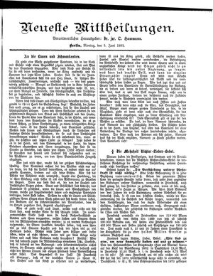 Neueste Mittheilungen vom 05.06.1893