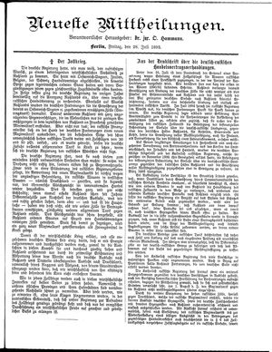 Neueste Mittheilungen vom 28.07.1893