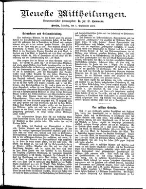 Neueste Mittheilungen vom 05.09.1893