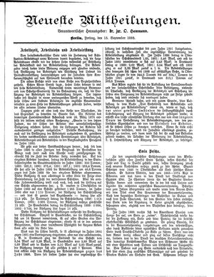 Neueste Mittheilungen vom 15.09.1893