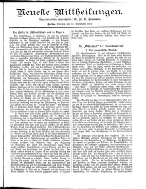 Neueste Mittheilungen vom 19.09.1893