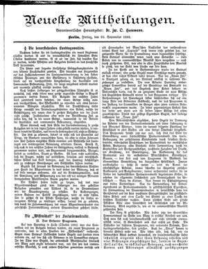 Neueste Mittheilungen vom 22.09.1893