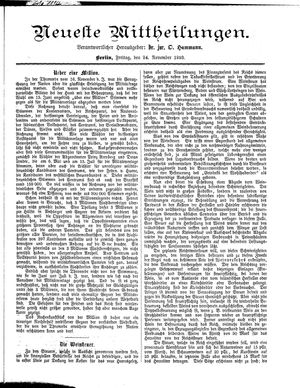 Neueste Mittheilungen vom 24.11.1893