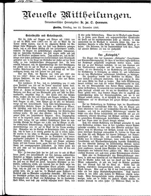 Neueste Mittheilungen vom 12.12.1893