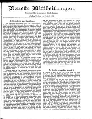 Neueste Mittheilungen on Jul 31, 1894
