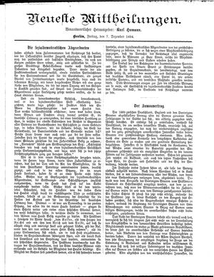 Neueste Mittheilungen vom 07.12.1894