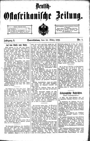 Deutsch-Ostafrikanische Zeitung vom 30.03.1899