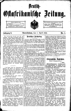 Deutsch-Ostafrikanische Zeitung on Apr 7, 1899