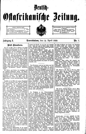 Deutsch-Ostafrikanische Zeitung on Apr 14, 1899