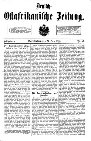 Deutsch-Ostafrikanische Zeitung vom 24.06.1899