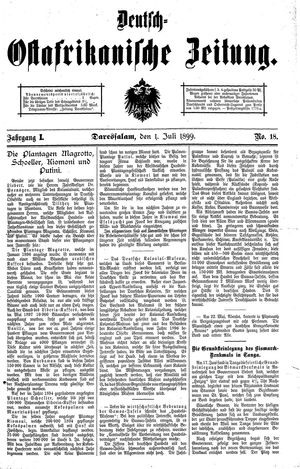 Deutsch-Ostafrikanische Zeitung vom 01.07.1899