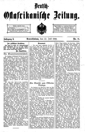 Deutsch-Ostafrikanische Zeitung vom 22.07.1899
