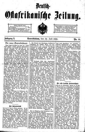 Deutsch-Ostafrikanische Zeitung vom 29.07.1899