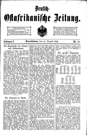 Deutsch-Ostafrikanische Zeitung vom 19.08.1899